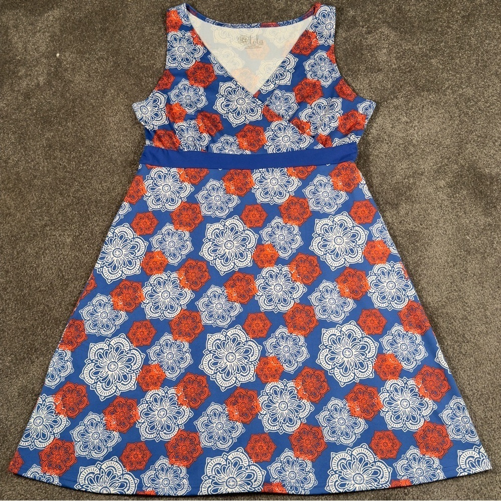 Lola By AFG Knee Length V-Neck Light Weight Dress Size Large